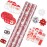 LeZakaa Christmas Wrapping Paper Bundle - Mini Roll with Bow, Ribbon, Sticker and Gift Tag - Pink Metallic Foil Design with Snowflakes/Santa Claus/HO Print -17 x 120 inches -3 Rolls(42.5 sq.ft.ttl.)