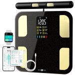 Scale for Body Weight, RunSTAR 8 Electrodes High Accurate Rechargeable Composition Analyzer with BMR Index Body Fat Digital Scale Composition Muscle & Fat Measurement Large Display 400lb
