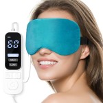 Ezona Heated Eye Mask, Warm Eye Compress Mask, USB Electric Eye Heating Pad with Temperature & Timer Control, Dry Eye Mask for Dry Eyes Blepharitis Sinus Migraine Stye MGD Puffiness Blue