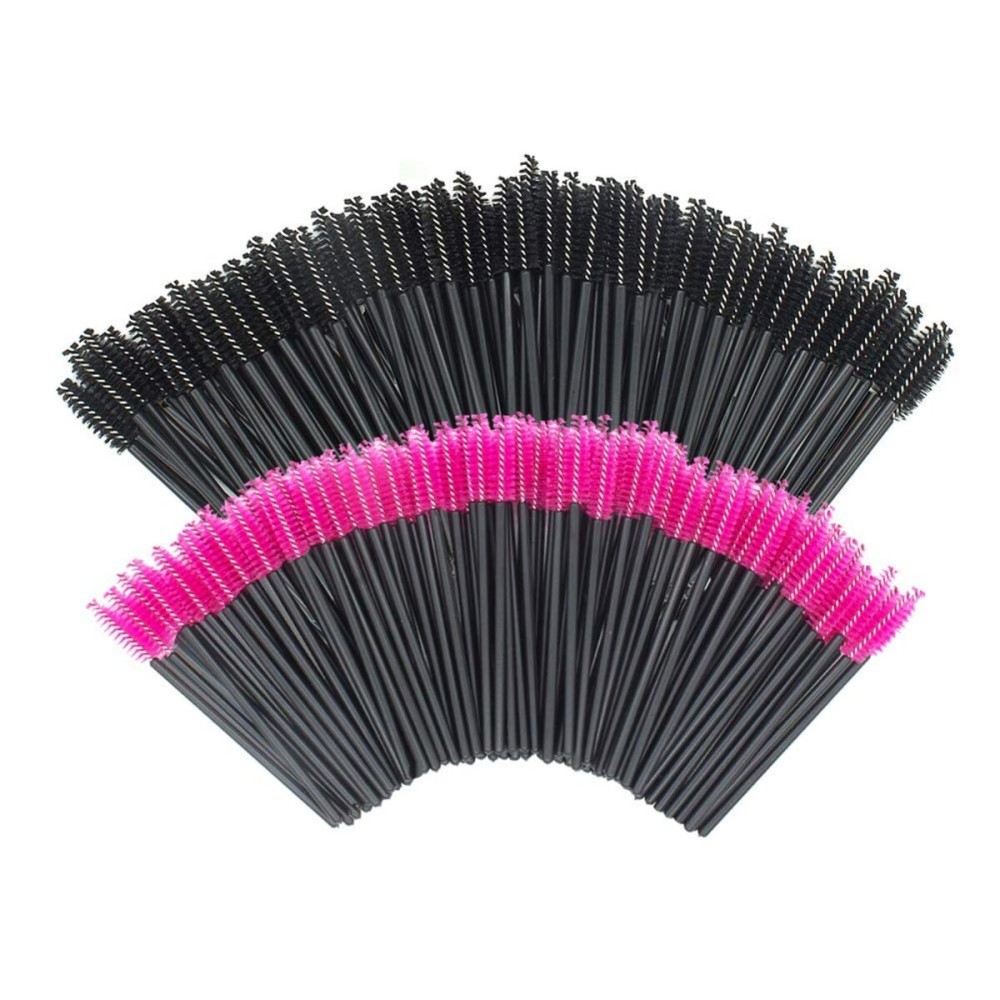200 PCS Disposable Eyelash brush Mascara Wands Spoolies for Eye Lash Extension, Eyebrow and Makeup (Black)