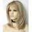 Wigs for white women blonde bob wig medium length wigs for women Sandy blonde with dark roots Synthetic wig for white Women (Sandy bob)