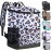 Wolka Cooler Backpack 30 Cans,Portable Backpack Coolers Insulated Leak Proof,Waterproof Soft Sided Cooler Bag for Travel,Beach,Camping,Picnic,Lunch Backpack for Women (Snow Leopard)
