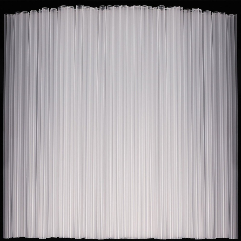 500 Pcs Clear Disposable Drinking Plastic Straws.(0.23\'\' diameter and 8.26 long)