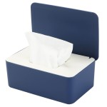 NOVWANG Wipes Dispenser, Baby Wipe Holder, Keeps Wipes Fresh, Refillable Wipe Container Baby Wipes Case for Bathroom Wipes Pouch Case, Deep Blue