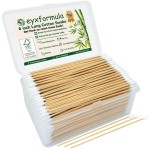 Eyxformula 500 PCS 6 Inch Long Pointed Cotton Swabs for Gun Cleaning, FSC Certified Bamboo Sticks with Precision Tips for Firearms, Electronics, Crafts & Makeup