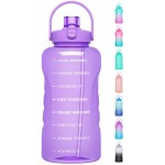 HydroPal 1 Gallon Water Bottles with Straw, 128 oz Water Bottle BPA Free Innovative 2-IN-1 Lid Gym Bottle with Times to Drink Motivational, Large for Sports Fitness Camping Water Jug 13.8X5.5 inch