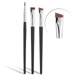Fine Angled Eyeliner Brush, JASSINS Ultra thin Precision EyeLiner Makeup Brushes Set, Fine Point Eyeliner Brush, Synthetic Bristles Eye Makeup Tool (3 Pcs)
