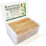 Eyxformula 500 PCS 6 Inch Long Cotton Swabs with Upgraded Sturdy Bamboo Sticks - Lint-Free & Sufficient Cotton Tipped Applicators for Dog Ear Cleaning, Gun Maintenance, Makeup, Pet Care, Art & Crafts
