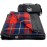 DOWN UNDER OUTDOORS Large Waterproof Windproof Extra Thick 350 GSM Quilted Fleece Stadium Blanket, Machine Washable Camping Picnic & Outdoor, Beach, Baseball,Dog, 82 x 55 (Red Check)