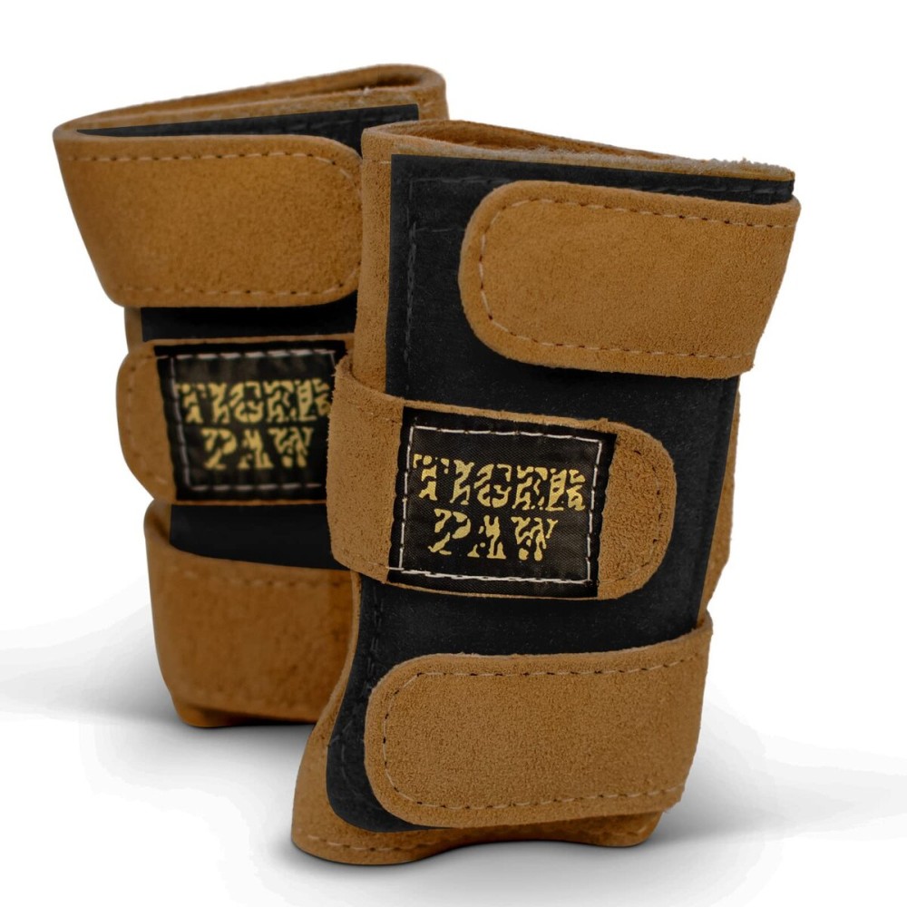 Tiger Paw Authentic Gymnastics Wrist Supports (Sold in Pairs) - Original Competition-Grade Gymnastics Wrist Guards, Wrist Support Braces, Adjustable, Made in USA Hand Wraps (Sienna - Extra Small)