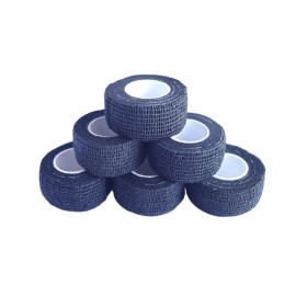 Transun Moo 6 Pack 1 x 5 Yards Self Adhesive Bandage Wrap Breathable Cohesive Vet Wrap for Pets, Elastic Self-Adherent Tape for Sports, Wrist, Ankle (Black)