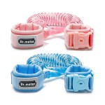 Dr.meter Anti Lost Wrist Link, 2 Pack Toddler Safety Leash with Key Lock, Reflective Child Walking Harness - Dual 8.2ft Length Pink & Blue Kids Leash for Supermarket Mall Airport Amusement Park Zoo