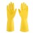 IUCGE Rubber cleaning gloves yellow 6 Pairs for Household,Reuseable dishwashing gloves for Kitchen.(6,XL)
