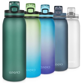 Opard 30oz Sports Water Bottle with Leak Proof Flip Top Lid BPA Free Tritan Reusable Plastic for Gym and Outdoor
