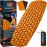Sleepingo Inflatable Mat - Ultralight Sleeping Pad for Camping and Backpacking - Compact Air Mattress - Camp Mat with Tear-Resistant Ripstop Nylon - 73.5 x 21.5 Inches, Black and Orange