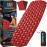 Sleepingo Inflatable Mat for Camping - Ultralight Sleeping Pad for Camping and Backpacking - Compact Air Mattress - Mat with Tear-Resistant Ripstop Nylon - 73.5 x 21.5 - Red and Black