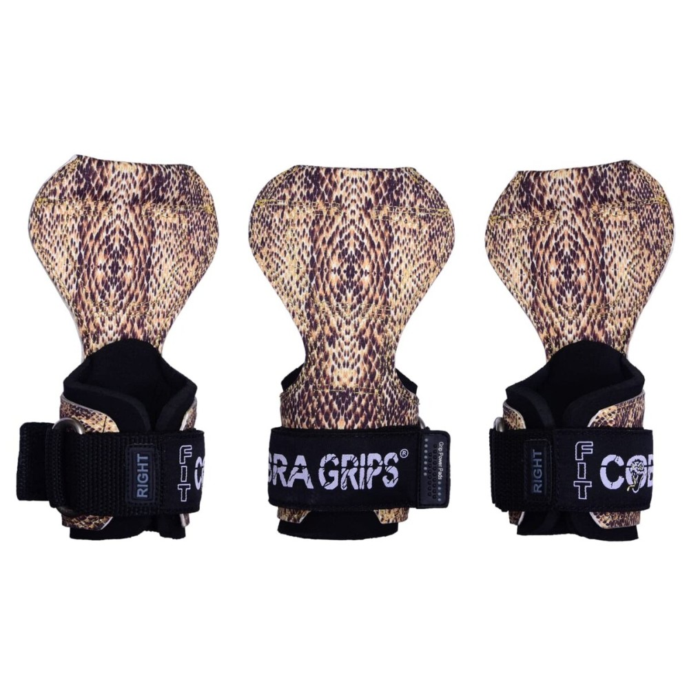 Cobra Grips PRO Weight Lifting Gloves Heavy Duty Straps Alternative Power Lifting Hooks for Deadlifts Adjustable Neoprene Padded Wrist Support Bodybuilding (FIT GL Sub Leather)