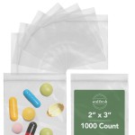 Seal Fresh 2 x 3 Inch Resealable Plastic Bags 1000 Pack - Clear Reclosable Mini Bags with Zipper Seal for Jewelry, Beads, Small Parts, Crafts, Hardware