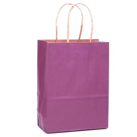 qiqee 32-Packs Purple Paper Paper Gift Bags with Handles Bulk 8.2663.15 Small Size Gift Bags Multiple UsesSmall Size