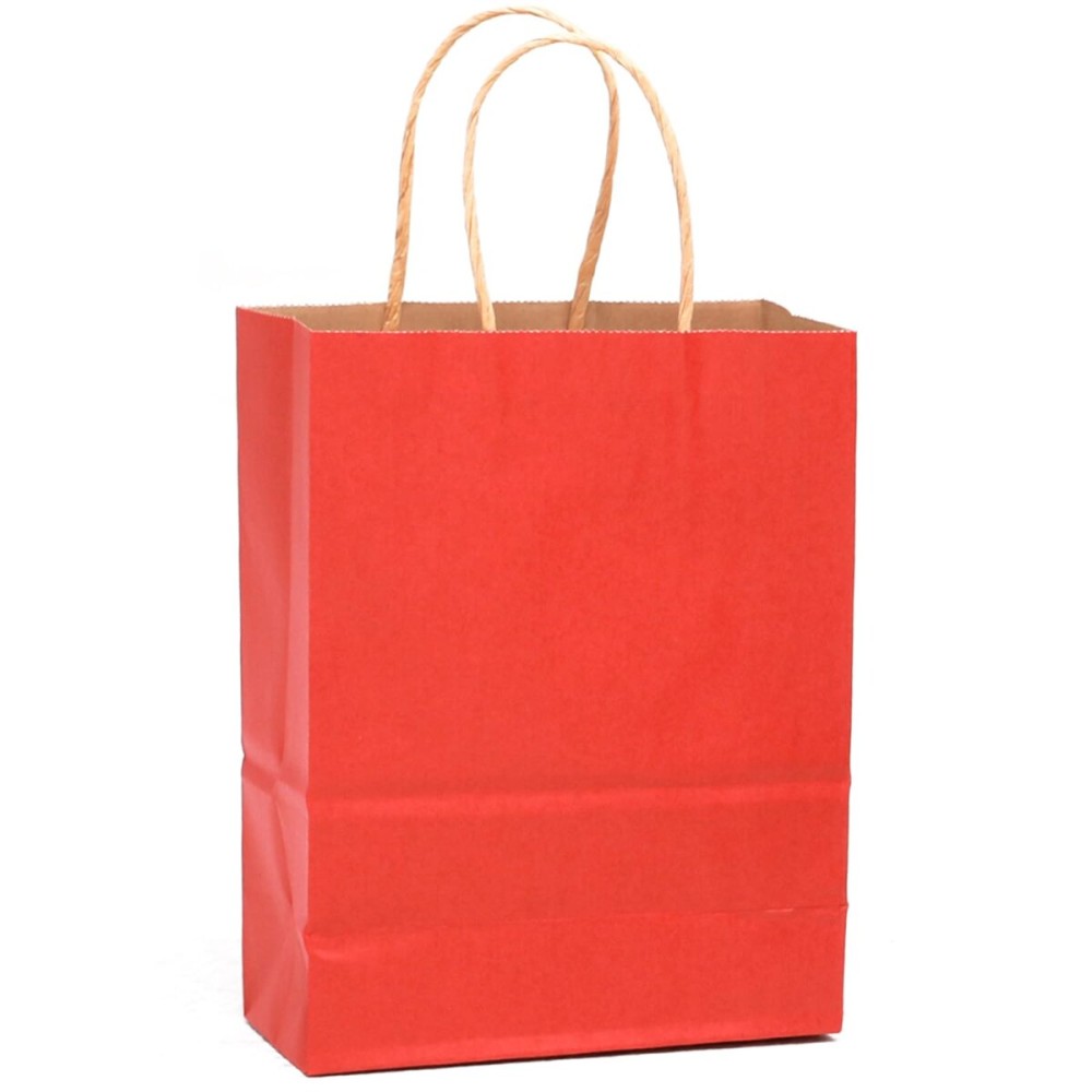 qiqee 32-Packs Red Paper Gift Bags with Handles Bulk 8.2663.15 Small Size Gift Bags Multiple UsesSmall Size