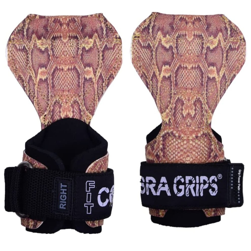 Cobra Grips PRO Weight Lifting Gloves Heavy Duty Straps Alternative Power Lifting Hooks for Deadlifts Adjustable Neoprene Padded Wrist Support Bodybuilding (FIT Corn BM Leather)