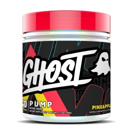 GHOST Pump Nitric Oxide Powder, Pineapple - 40 Servings - Sugar-Free & Stim-Free Pre-Workout Supplements - L-Citrulline, Arginine Nitrate & L-Glutathione - Soy & Gluten-Free, Vegan