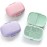 MEACOLIA 3 Pack 8 Compartments Travel Pill Organizer, Daily Pill Case Small Pill Box for Pocket Purse, Portable Pill Container Medicine Vitamin Organizer (Purple, Green, Pink)