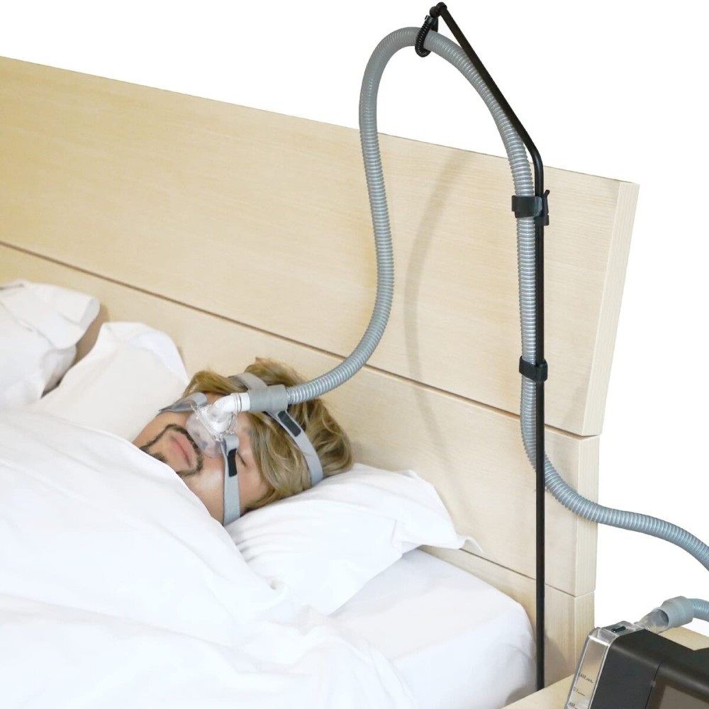 LONYEON CPAP Hose Holder - CPAP Hose Hanger for Bed Avoid Tangling and Prevent Blockage,Keeps The Air Hose Up and Away from Your Face and Arms to Make You Sleep Better,Black