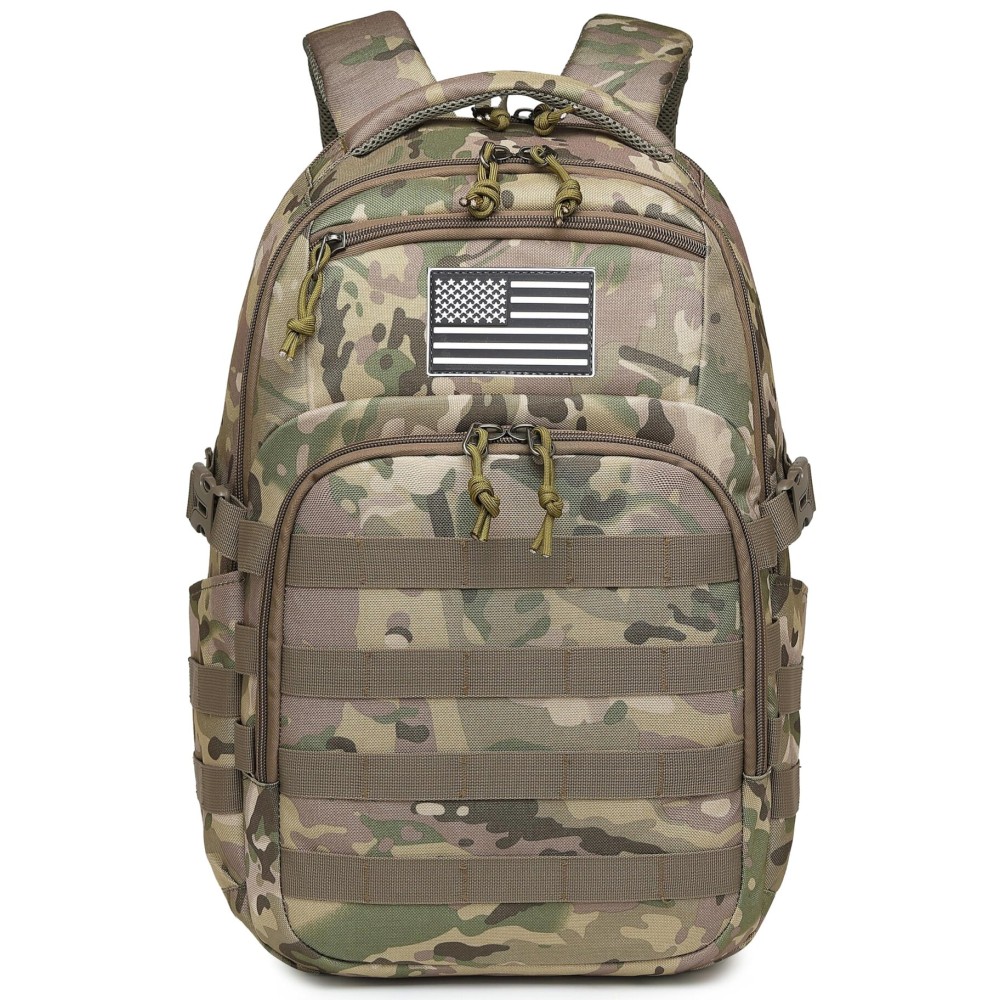 Wotony Military tactical backpack, backpack for men black small tactical assault bag (Cp, 18.5 inch)