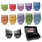 Wahl Clipper Genuine Secure-Fit Attachment Guard Organization Kit with Color Pro Colored Hair Clipper Guide Combs, 14 Piece Premium Storage Kit Hair Clippers, Multicolor - 3291-100