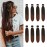 8 Pack Ombre Braiding Hair Pre Stretched - 20 80G/Pack Premium Pre Stretched Braiding Hair Extensions, Professional Itch Free Hot Water Setting Perm Yaki Texture Prestretched Hair(1B30)