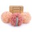 myHomeBody Large 70g Loofah Sponge, Body Scrubber, Bath Sponge, Loofah for Women, Men, Exfoliating Sponge Shower Pouf with Activated Charcoal - 2 Peach + 1 Coral Red, 3 Pack