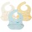 YINGJEE Silicone Baby Bibs Set of 3, Soft Waterproof Bibs for Babies & Toddlers with Food Catcher, Adjustable Bib (Beige/Yellow/Blue)