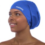 YOGINGO Extra Large Swim Cap for Women and Men Adult Youth,Waterproof Silicone Swim Cap for Very Long Hair, Thick Curly Hair & Dreadlocks Braids Weaves Afro Hair (Blue)