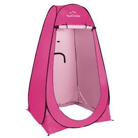 Your Choice Pop Up Privacy Shower Tent - Portable Changing Tent for Camping, Beach & Hiking - 6.2FT Lightweight with Carry Bag, Quick Setup & Full Coverage - Rose Red