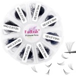 FADLASH 1000 Fans 10D Premade Volume Eyelash Extensions Mixed Tray Premade Fans Eyelash Extensions D Curl Premade Lash Fans Pointed Handmade Promade Loose Fans Thin Base (10D-0.07D,9-16mm)