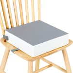 Toddler Booster Seat for Dining Table, Stronger Support Non-Slip Bottom Booster Seat for Kitchen Chair 2 Adjustable Straps Portable Travel and Home Increasing Booster Cushion Kid Baby(Grey)