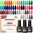 JEWHITENY 30pcs Gel Nail Polish Kit With 27 Colors + Matte Top Coat, Base Coat And Top Coat Polish Set For Manicure Nail Art Salon/Home Starter (Packaging May Vary)