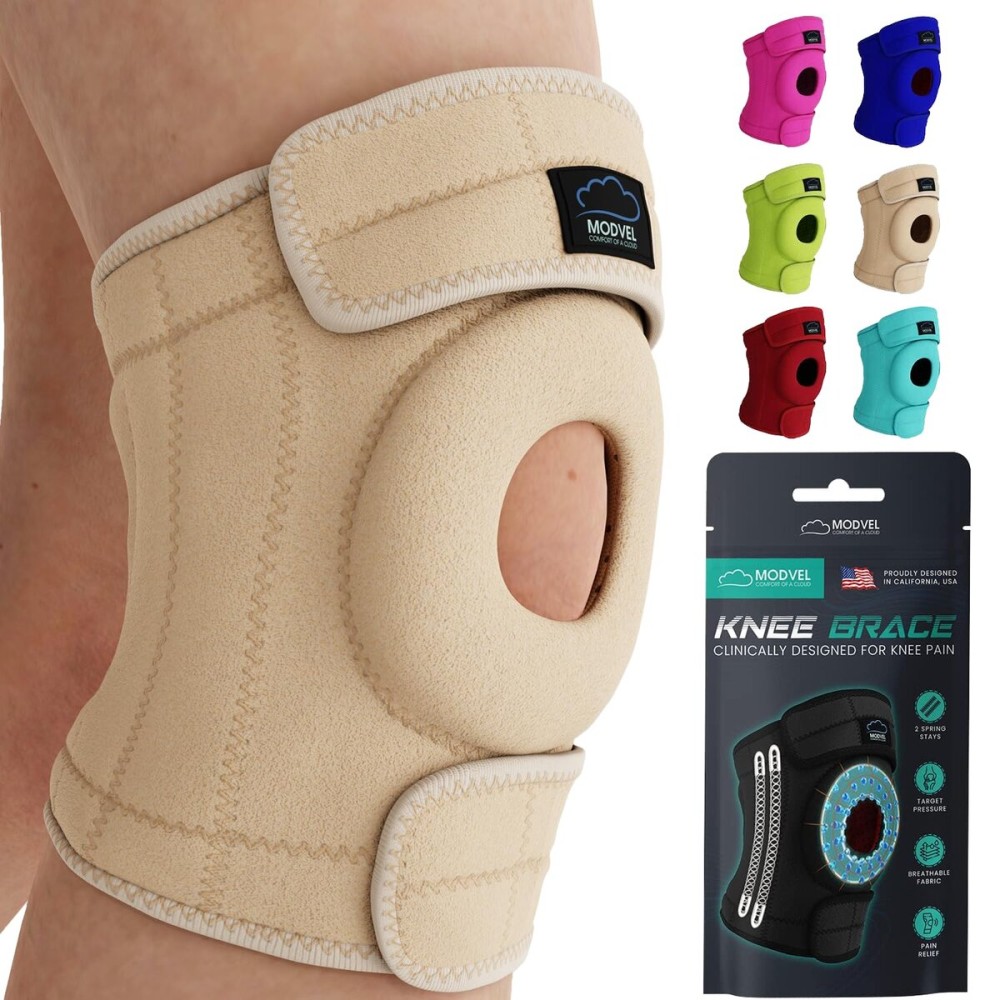 Modvel ELITE Knee Brace for Men & Women - Patella Gel Pads & Side Stabilizers for ACL, Meniscus Tear, Arthritis & Injury Recovery - Maximum Support for Running, Sports & Joint Pain Relief