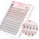 FinyDreamy 10D Lash Clusters 240pcs Individual Lash Extensions Natural Cluster Lashes 10-14mm Mix Lengths C Curl 0.07mm Thickness eyelash Individual Cluster Lashes Apply Under your Lashes(10D10-14mm)