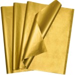 Bobobag 100 Sheets 14X20 Metallic Gold Tissue Paper for Gift Bags, Christmas Gift Wrapping, Birthday,Anniversary, Holiday Decoration