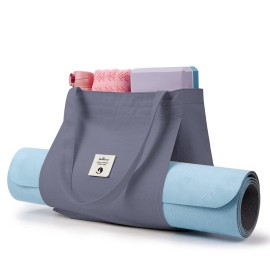 Yoga Mat Bag For Women,WllWOO For 1/4-Inch 1/3-Inch Yoga Mat Thick Large Zippered Opening &Side Pocket For Gym Bag Yoga Mat Carrier