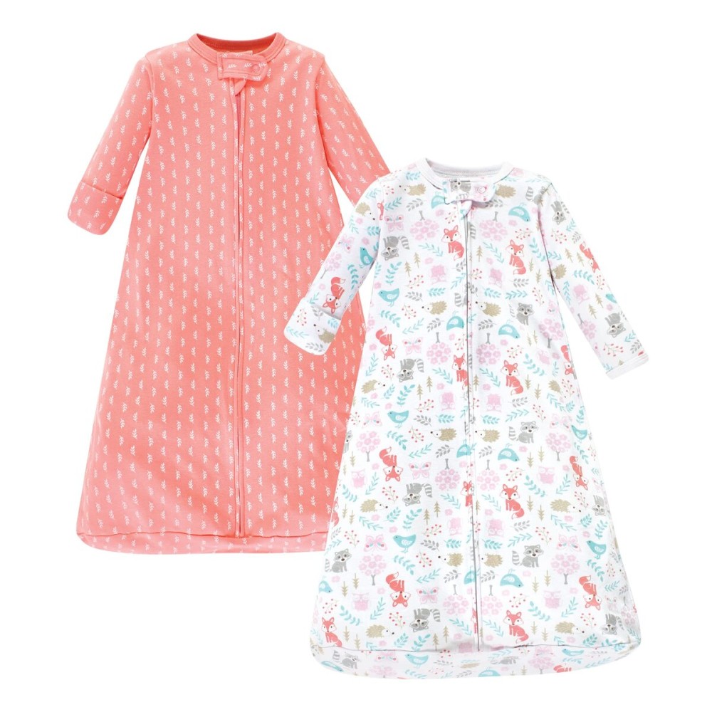 Hudson Baby Unisex Baby Cotton Long-Sleeve Wearable Sleeping Bag, Sack, Blanket, Woodland Fox, 0-3 Months