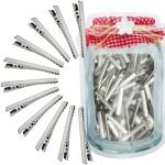 HiJeaton Hair Clips for Hair Bows, 150Pcs Alligator Metal Clip (4.5cm/1.77), Gator Hairdresser Clips for Bow Making, Large Plain DIY Clips Supplies for Crafts