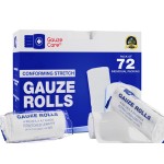 Gauze Rolls Pack of 72 - Premium Quality Lint and Latex-Free 4 inches x 4.1 Yards Conforming Stretch Bandages Designed for Effective Wound Care & Comfort - Ideal for use as a Mummy wrap