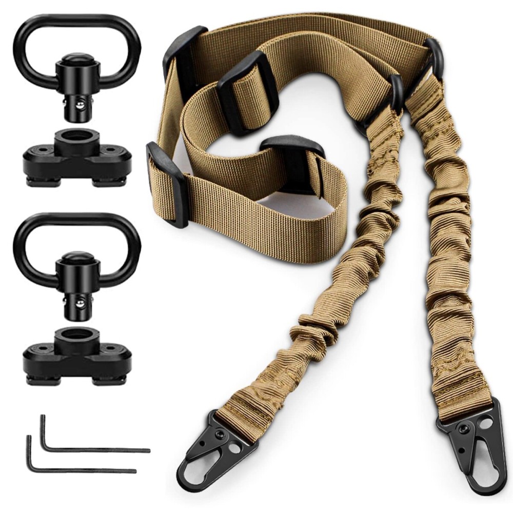 Bontok Sling Swiels Mount Set, 1.25 Inch Sling Mount Attachments Set (Yellow)