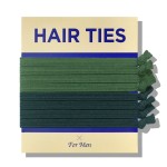 HAVHAF Knotted Mens Hair Ties For Men 8pcs (Thin, Forest) - No damage Crease Breakage Man Bun Hair Tie Men with Long Hair For Curly Thick Elastic Hair Ties For Guys | Perfect hairtie