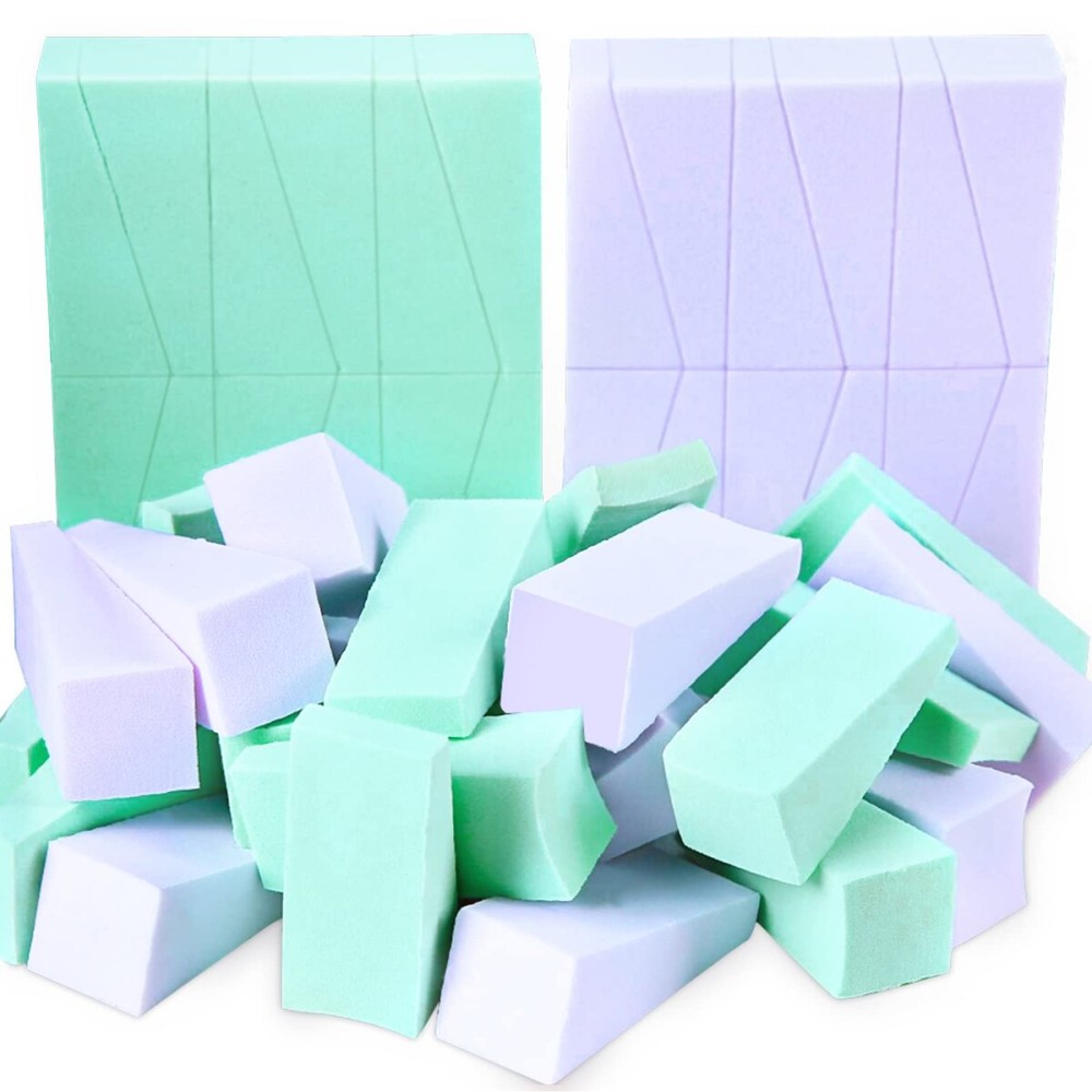 Teenitor Makeup Sponge Mini Applicator Wedges, 48 Pieces Cosmetic Wedges Beauty Blender Sponges, Wedge Beauty Sponge Disposable Makeup Applicator For Foundation Liquid Cream Latex Free