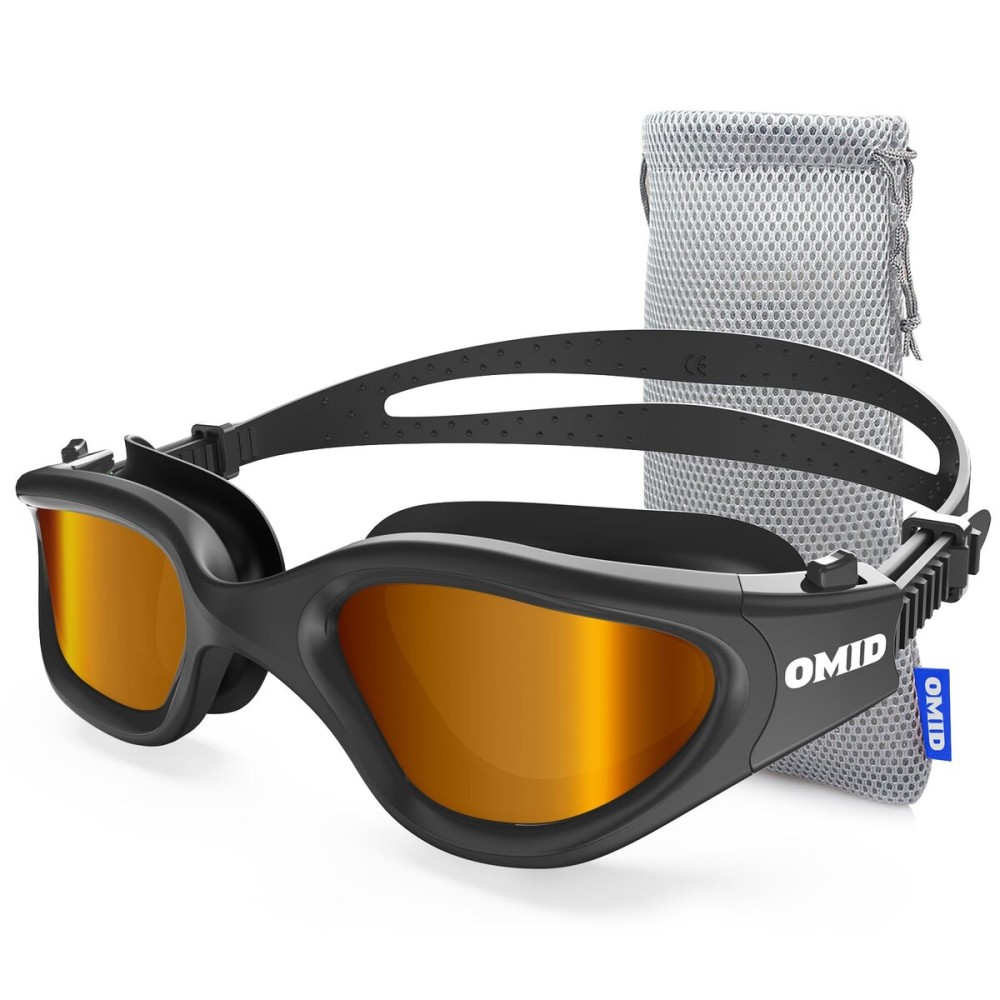 OMID Swim Goggles, P2 Polarized Swimming Goggles for Men Anti-fog Goggles Swimming for Adult Women