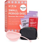 Pixie Menstrual Disc for Feminine Care - Ranked 1 for Best Tampon Alternative Period Disc - 100% Medical-Grade Silicone - Removes Like a Tampon - Wear 12 Hours - Capacity of 3 Tampons (Small)